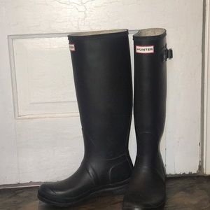 Hunter Original Tall Matte Black Boots 7.5-8